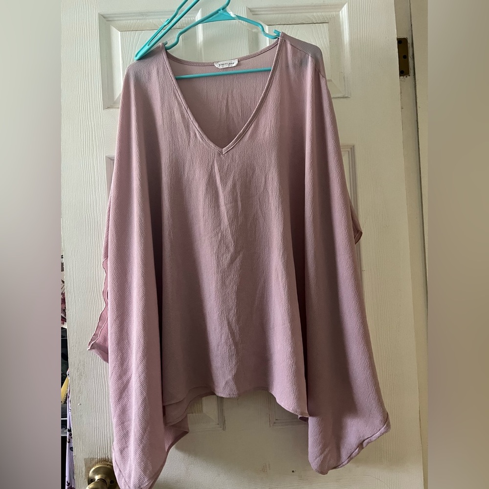 First Love Wide Arm Sheer Tunic Size 3x - NWOT